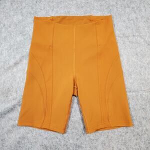 Lululemon Shorts Womens 6 Ribbed High Rise Yoga 8" Butternut Brown Run Gym